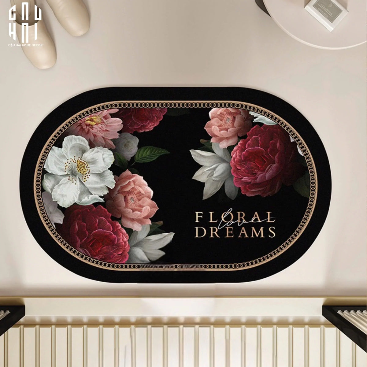 Thảm Cửa Microfiber - Door Mat - 40X60 Floral Dream-THẢM CỬA-CẬU HAI HOME DECOR