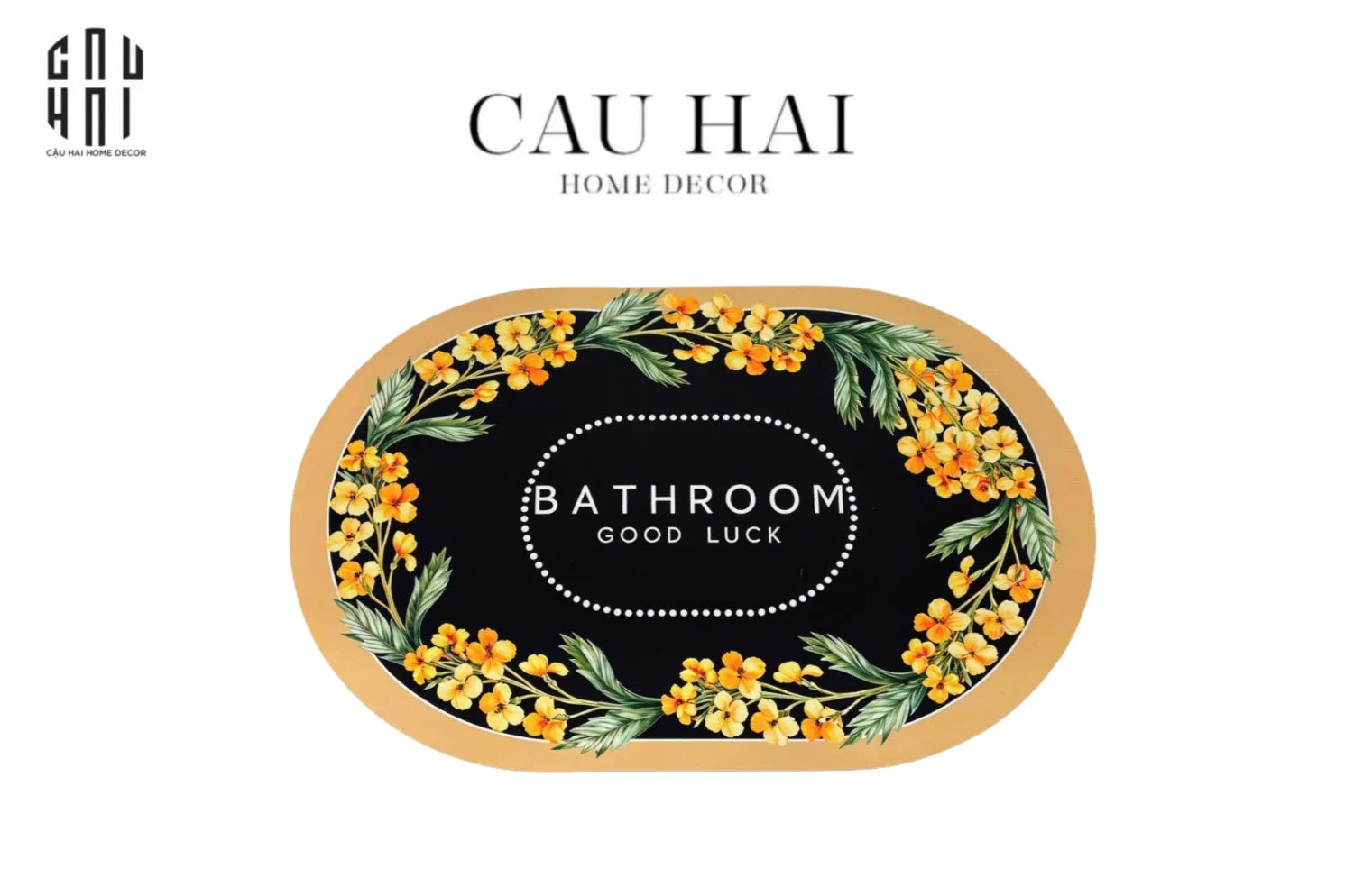 THẢM CỬA MICROFIBER - DOOR MAT - 50x80 BRIGHTEN FLORAL-CẬU HAI HOME DECOR