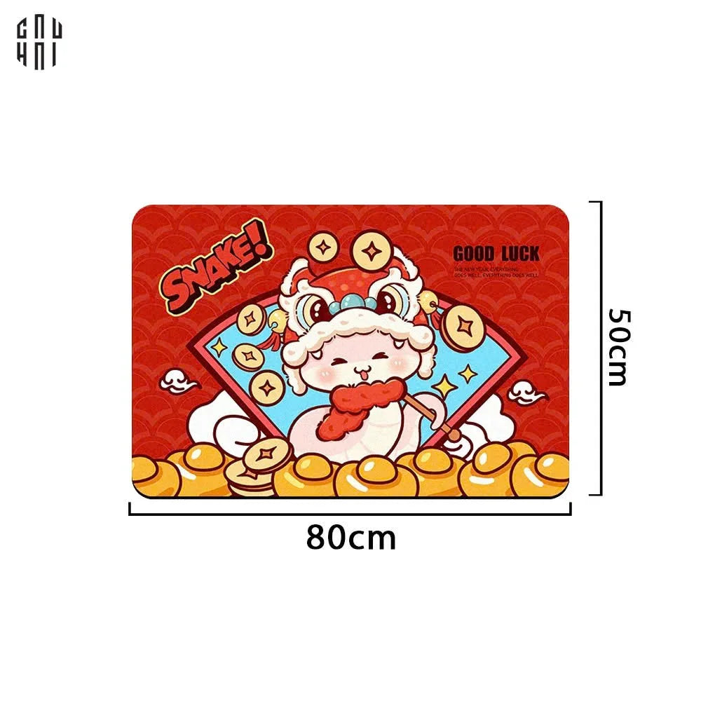 THẢM CỬA MICROFIBER - DOOR MAT - 60x90 LUCKY SNAKE-CẬU HAI HOME DECOR