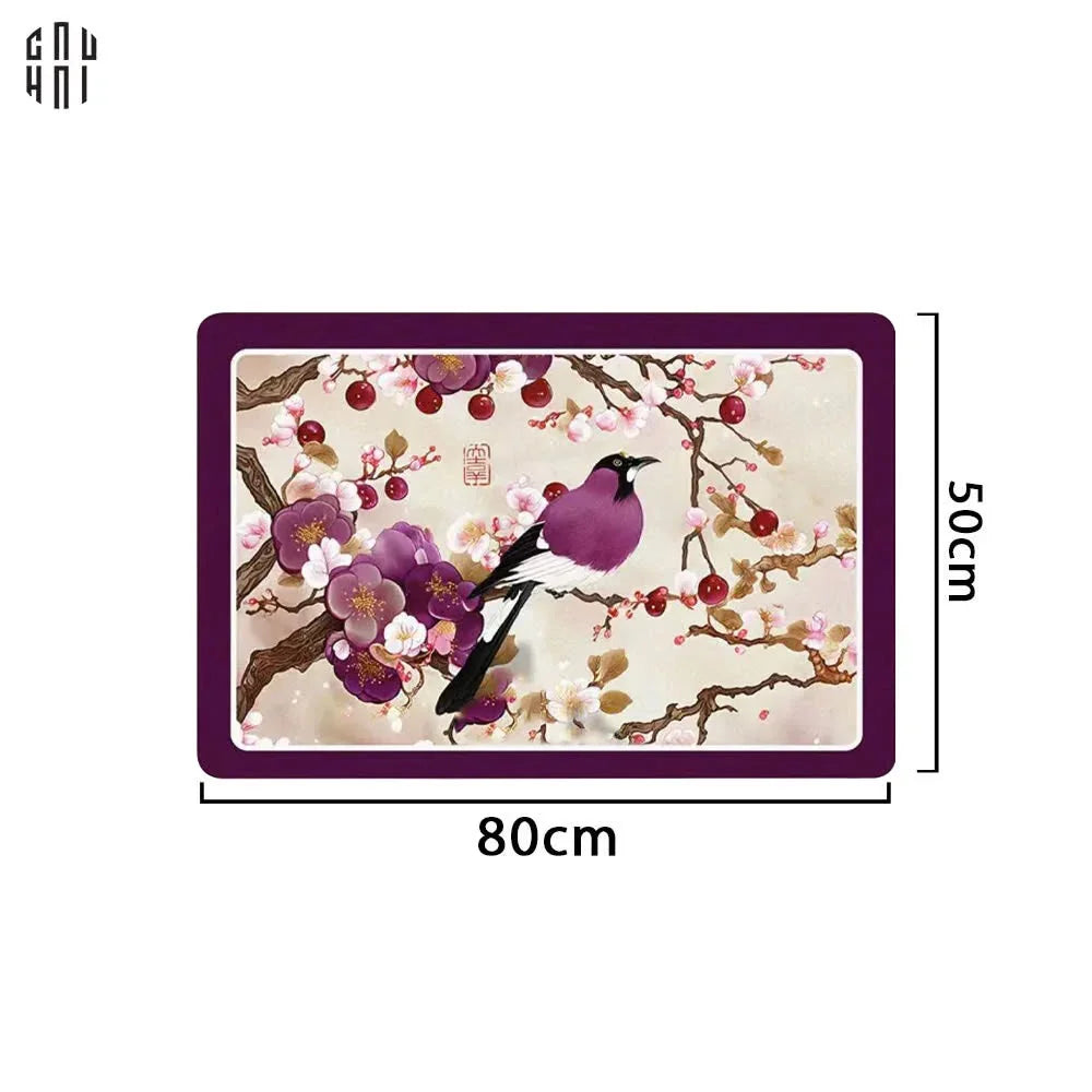THẢM CỬA MICROFIBER - DOOR MAT - 60x90 PURPLE BLOSSOM-CẬU HAI HOME DECOR