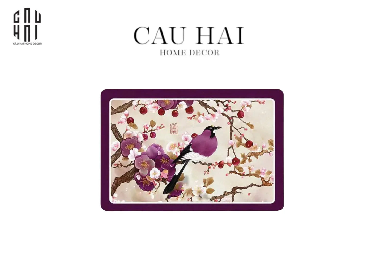 Thảm Cửa Microfiber - Door Mat - 60X90 Purple Blossom - CẬU HAI HOME DECOR