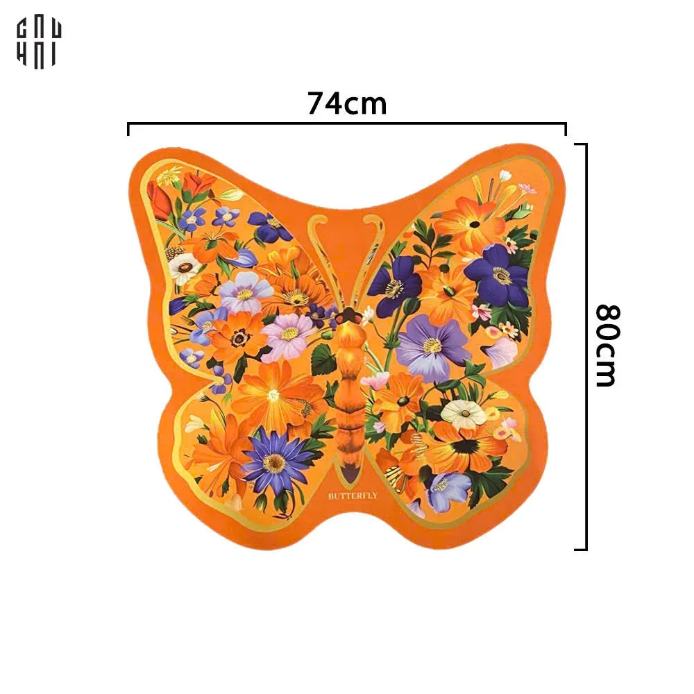THẢM CỬA MICROFIBER - DOOR MAT - 74x80 ORANGE BUTTERFLY-CẬU HAI HOME DECOR