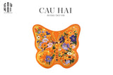 Thảm Cửa Microfiber - Door Mat - 74X80 Orange Butterfly - CẬU HAI HOME DECOR