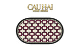Thảm Cửa Microfiber Gen5 50x80 - Héritage Rouge Carmen Treillis Oval-THẢM CỬA-CẬU HAI HOME DECOR