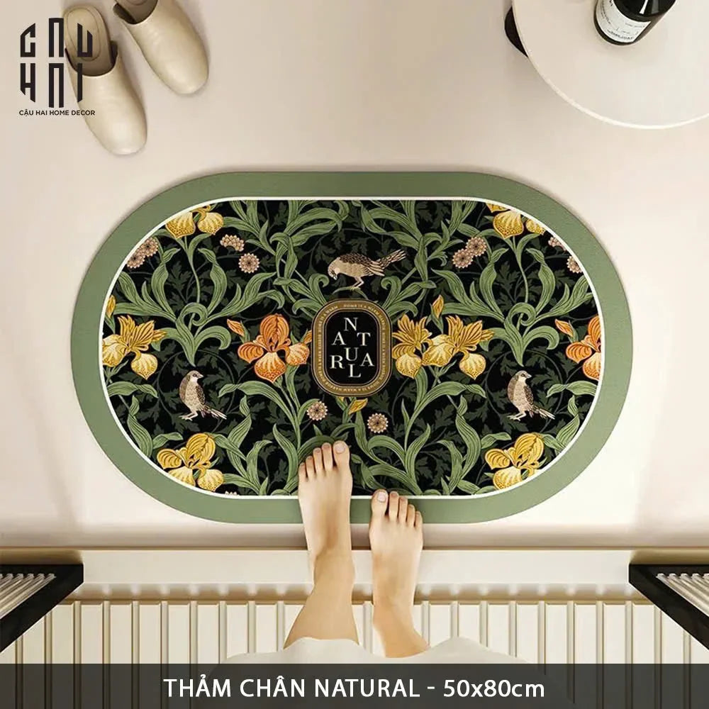 Thảm cửa Microfiber Natural 50X80 - CẬU HAI HOME DECOR