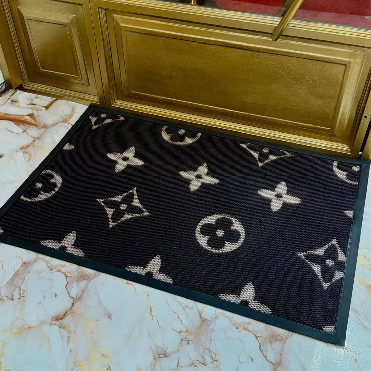 Thảm Cửa Ngăn Bụi Coil Fiber Đan Vòng - 80X120 Le Noir Monogram 3D Anti-Dust Mats-THẢM CỬA-CẬU HAI HOME DECOR