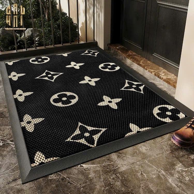 Thảm Cửa Ngăn Bụi Coil Fiber Đan Vòng - 80X120 Le Noir Monogram 3D Anti-Dust Mats-THẢM CỬA-CẬU HAI HOME DECOR