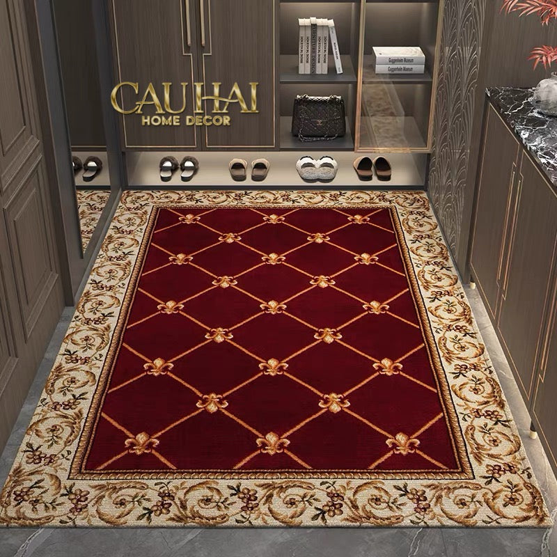 Thảm Cửa Nhung Bỉ 100X140 - Allure Crimson Rouge Ancient Roman Rugs-CẬU HAI HOME DECOR