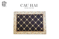 Thảm Cửa Nhung Bỉ 100X140 - Ancient Roman Royal Blue Premium Door Mat-CẬU HAI HOME DECOR