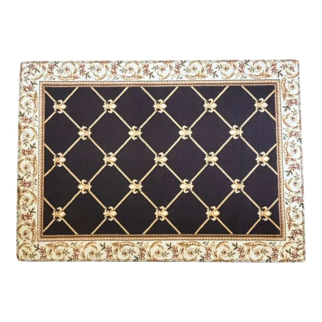 Belgian Velvet Door Mat 100X140 - Ancient Roman Royal Blue Premium Door Mat