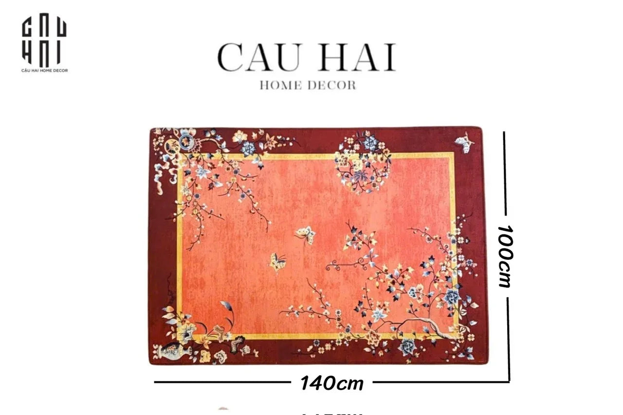 Thảm Cửa Nhung Bỉ 100X140 - Phú Quý Môn - CẬU HAI HOME DECOR