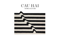 Thảm Cửa Nhung Bỉ 100×140 - Stripe Wave Réflection-CẬU HAI HOME DECOR