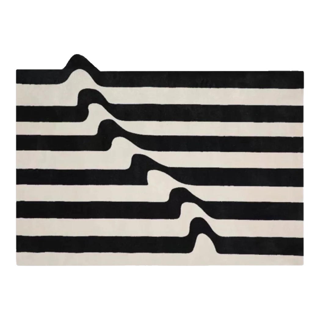 Belgian Velvet Door Mat 100×140 - Stripe Wave Réflection