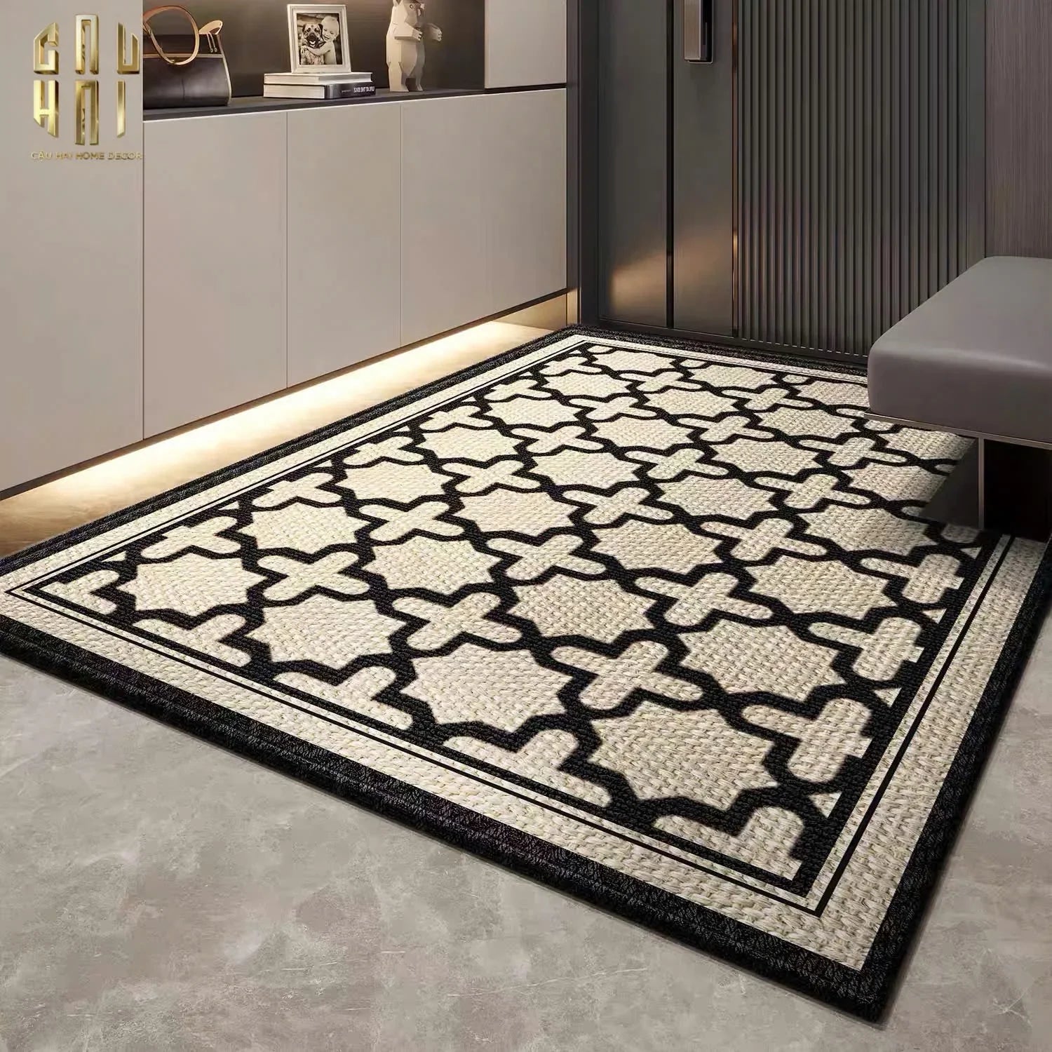 THẢM CỬA NHUNG BỈ 100x140 URBAN HERRINGBONE-CẬU HAI HOME DECOR