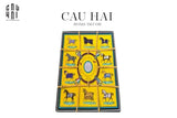 THẢM CỬA NHUNG BỈ 80x120 - DOOR MAT JAUNE BLANC RENAISSANCE-CẬU HAI HOME DECOR