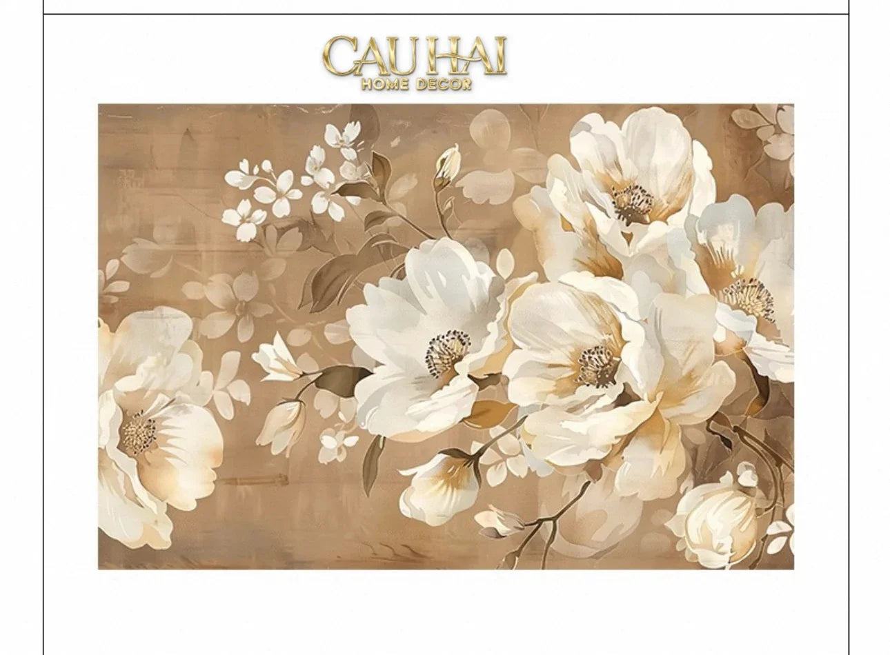 Thảm Cửa Nhung Bỉ 80x120 - Pivoine D’Ivoire Petal Serenity-CẬU HAI HOME DECOR