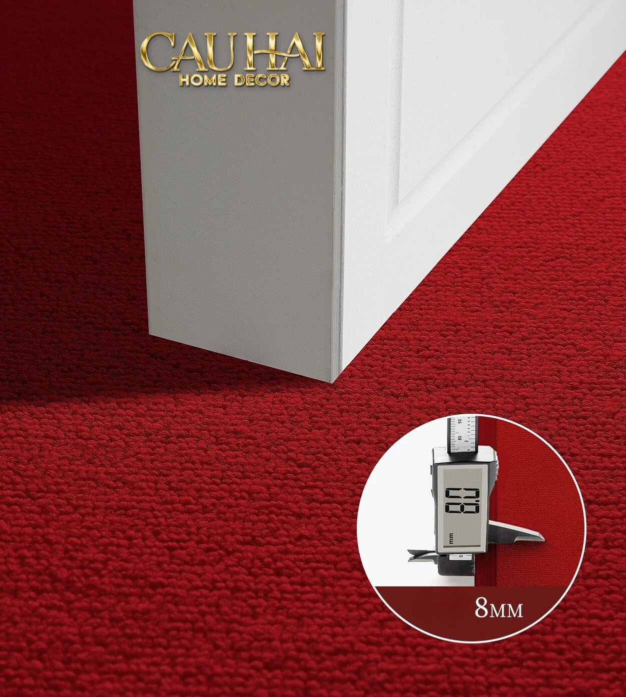 Thảm Cửa Sợi Dệt Gen10 80x120 - Équestre Royale Bleu Fleur de Monogram - CẬU HAI HOME DECOR