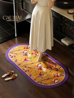 Thảm Cửa / Thảm Bathroom Micro Nappa Gen8 45x90 "Mùa Vàng" - Floréal Opulenza - Aurum Peaceful-CẬU HAI HOME DECOR