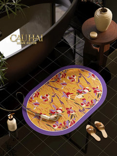 Thảm Cửa / Thảm Bathroom Micro Nappa Gen8 45x90 "Mùa Vàng" - Floréal Opulenza - Aurum Peaceful-CẬU HAI HOME DECOR