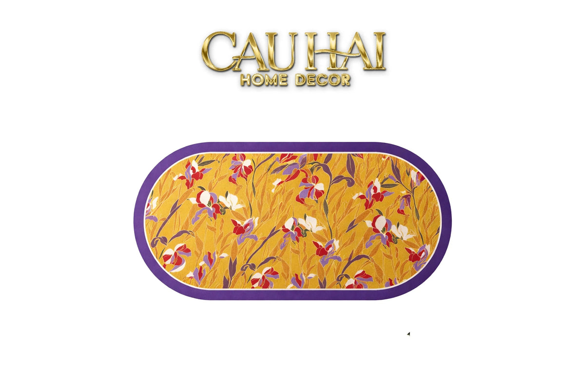 Thảm Cửa / Thảm Bathroom Micro Nappa Gen8 45x90 Mùa Vàng - Floréal Opulenza - Aurum Peaceful