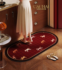 Thảm Cửa Thảm Bathroom Micro-Nappa Gen8 45x90 Rouge Équestre Pegasus Holiday-CẬU HAI HOME DECOR