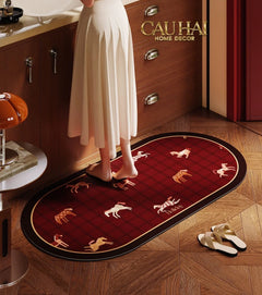 Thảm Cửa Thảm Bathroom Micro-Nappa Gen8 45x90 Rouge Équestre Pegasus Holiday-CẬU HAI HOME DECOR