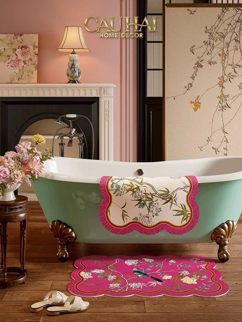 Thảm Cửa Thảm Bathroom Micro-Nappa Gen8 60X90 - Ivory Pearl Jardin Royale – Da Thấm Hút-CẬU HAI HOME DECOR