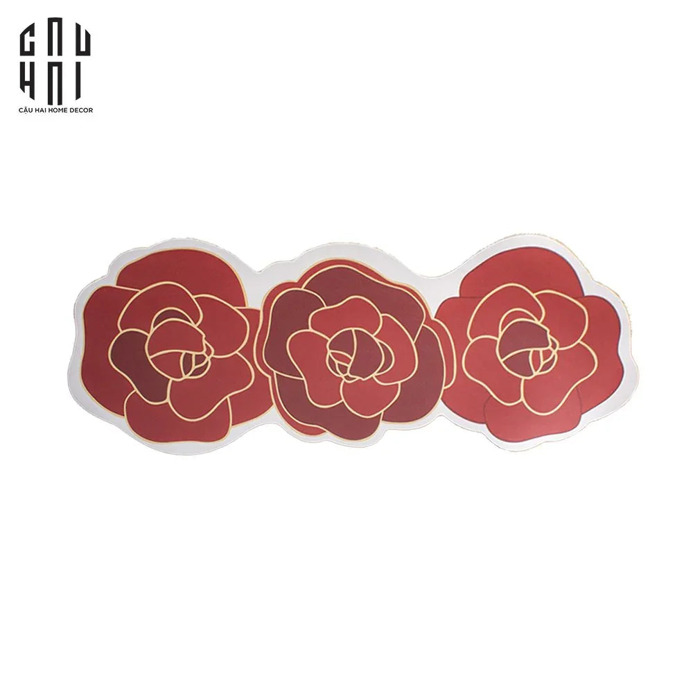THẢM DA PEONY RED 1M6-CẬU HAI HOME DECOR