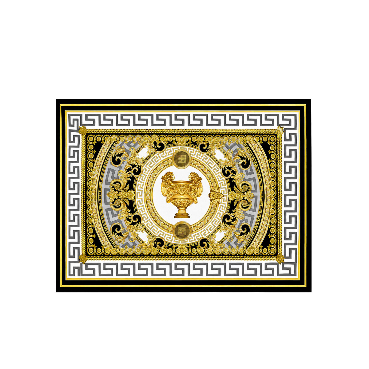 Thảm Da PU Baroque Medallion D'Or 100x120-Thảm-CẬU HAI HOME DECOR-CẬU HAI HOME DECOR