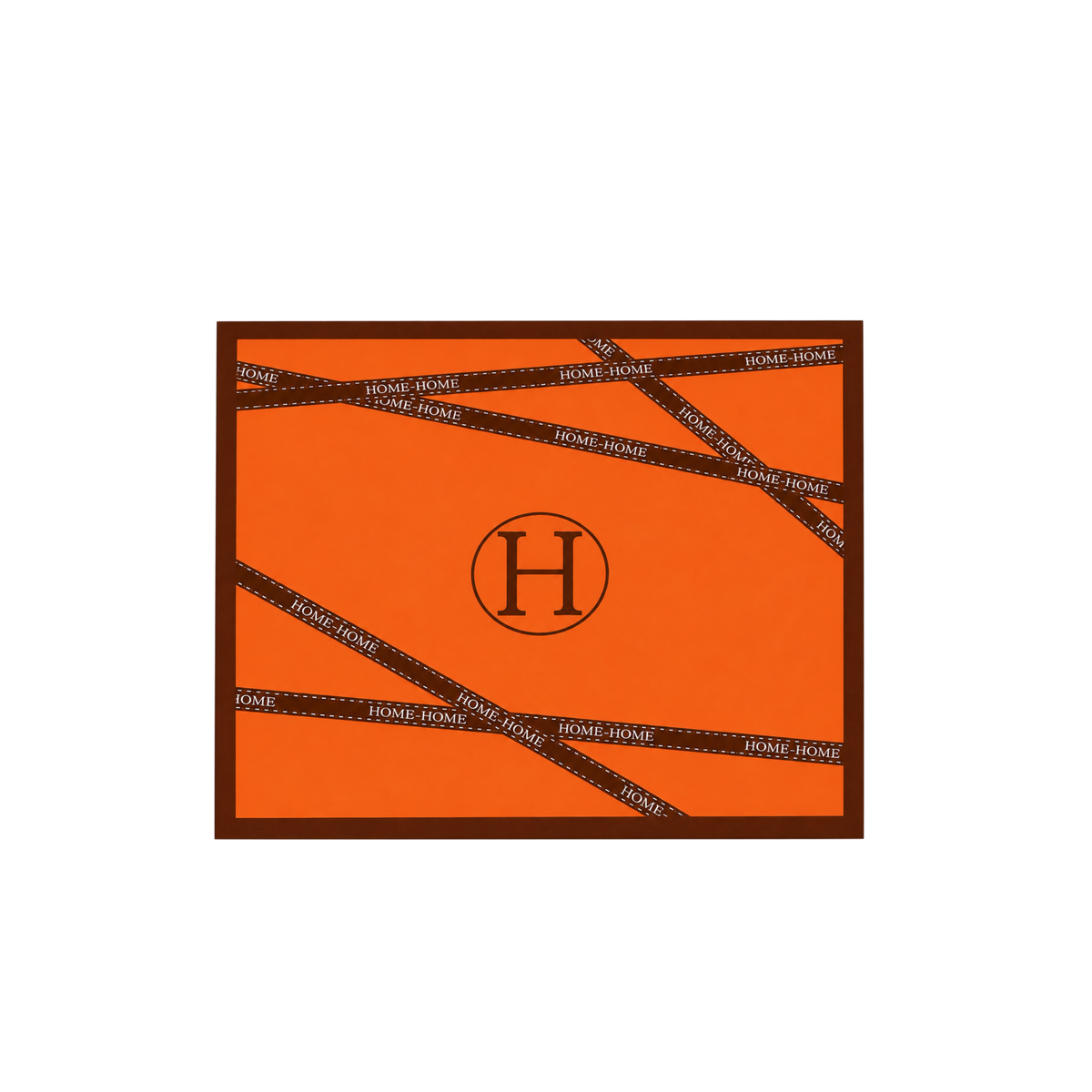 Thảm Da PU Équestre Ribbon Orange 100x120-Thảm-CẬU HAI HOME DECOR-CẬU HAI HOME DECOR