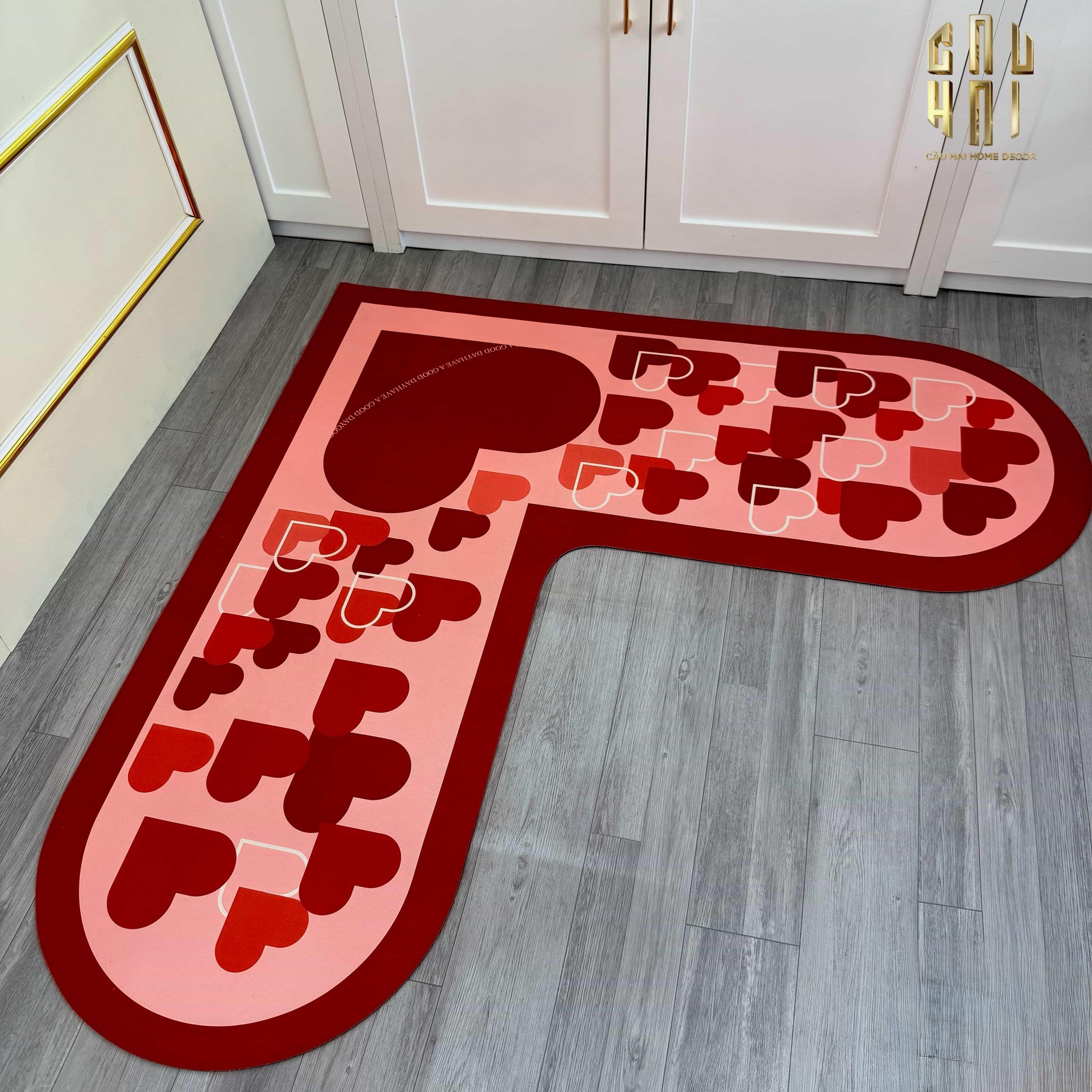 THẢM GÓC MICROFIBER 120x120 SWEETHEART - DOOR MAT-CẬU HAI HOME DECOR