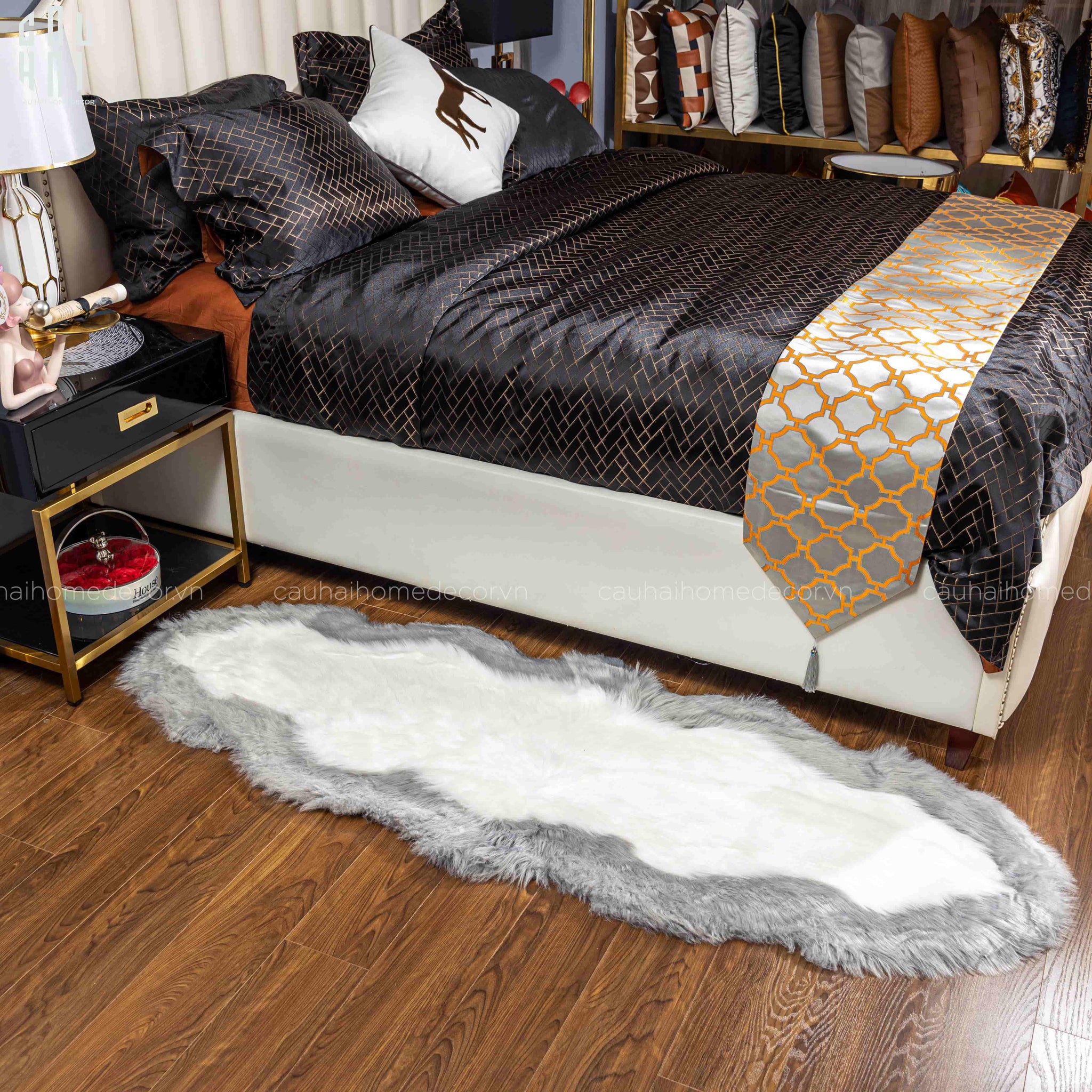 THẢM LÔNG EVERTON - GRAY-CẬU HAI HOME DECOR