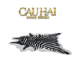 Thảm Lông Faux Fur Zebra Hide Noir 85x110-Thảm Lông-CẬU HAI HOME DECOR