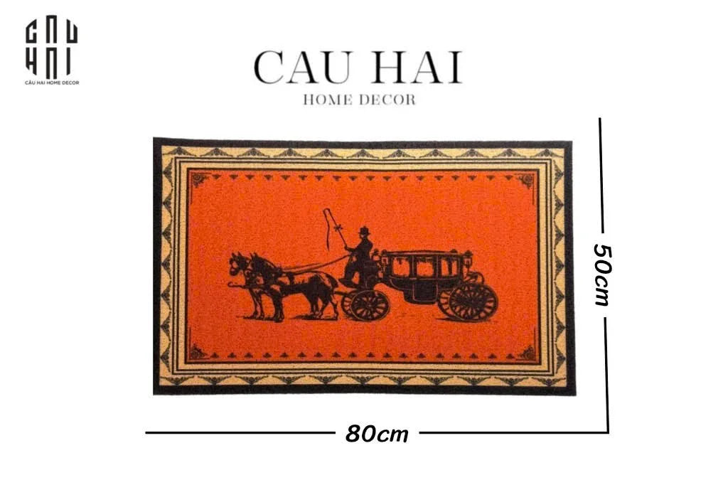 THẢM NGĂN BỤI 50x80 - VINTAGE CHARIOT-CẬU HAI HOME DECOR