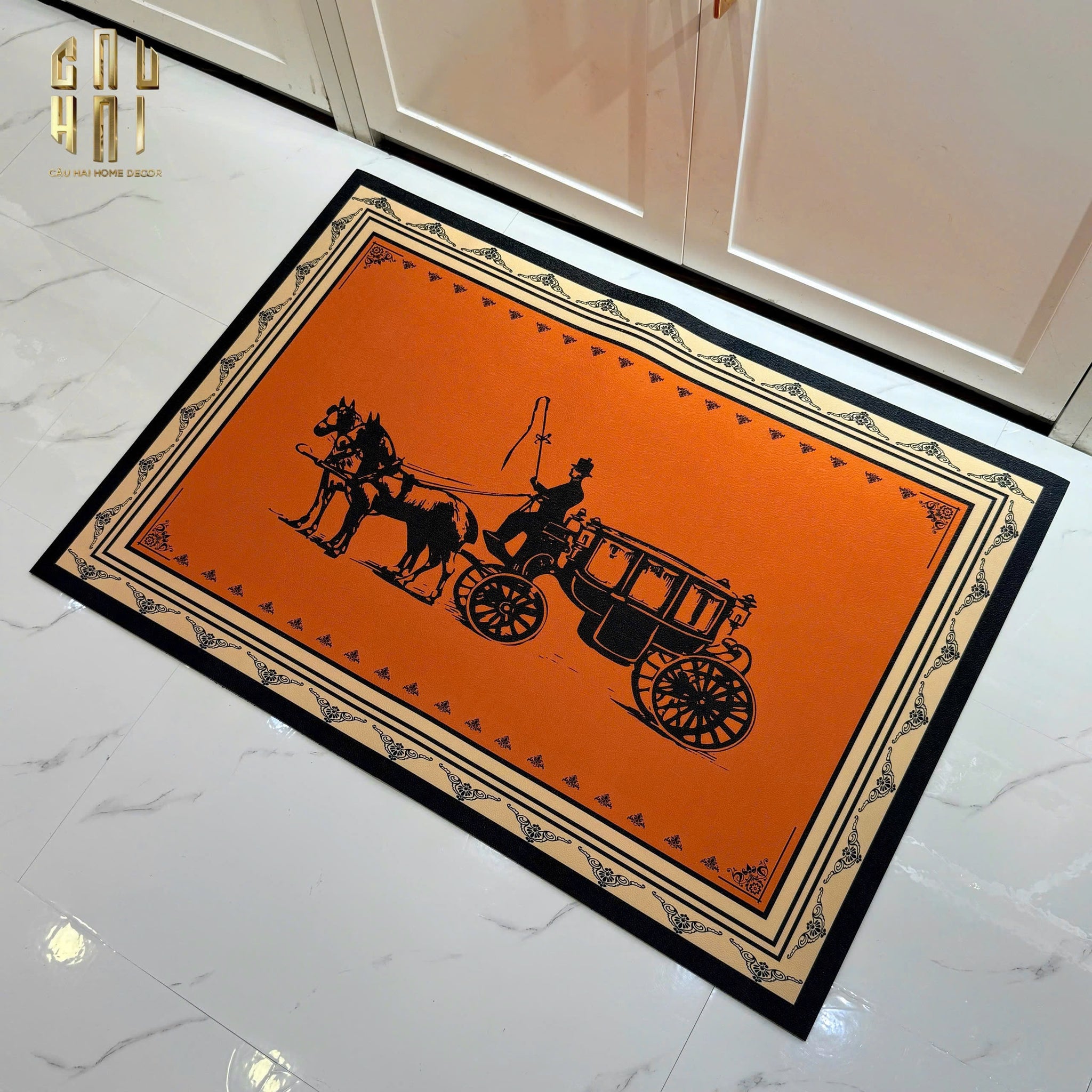THẢM NGĂN BỤI 50x80 - VINTAGE CHARIOT-CẬU HAI HOME DECOR