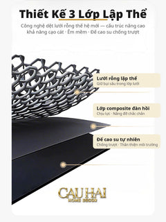 Thảm Ngăn Bụi Ngựa Ô Coil Fiber Đan Vòng 80x100 - Équestre Royale Cheval Anti-Dust 3D Mats-CẬU HAI HOME DECOR