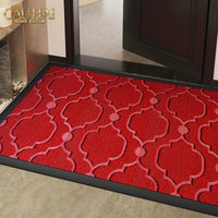 Thảm Ngăn Bụi Sợi Poly Dệt 80X100 Rouge Avalon Bienvenue - Dập Viền Da-THẢM TRẢI SÀN-CẬU HAI HOME DECOR