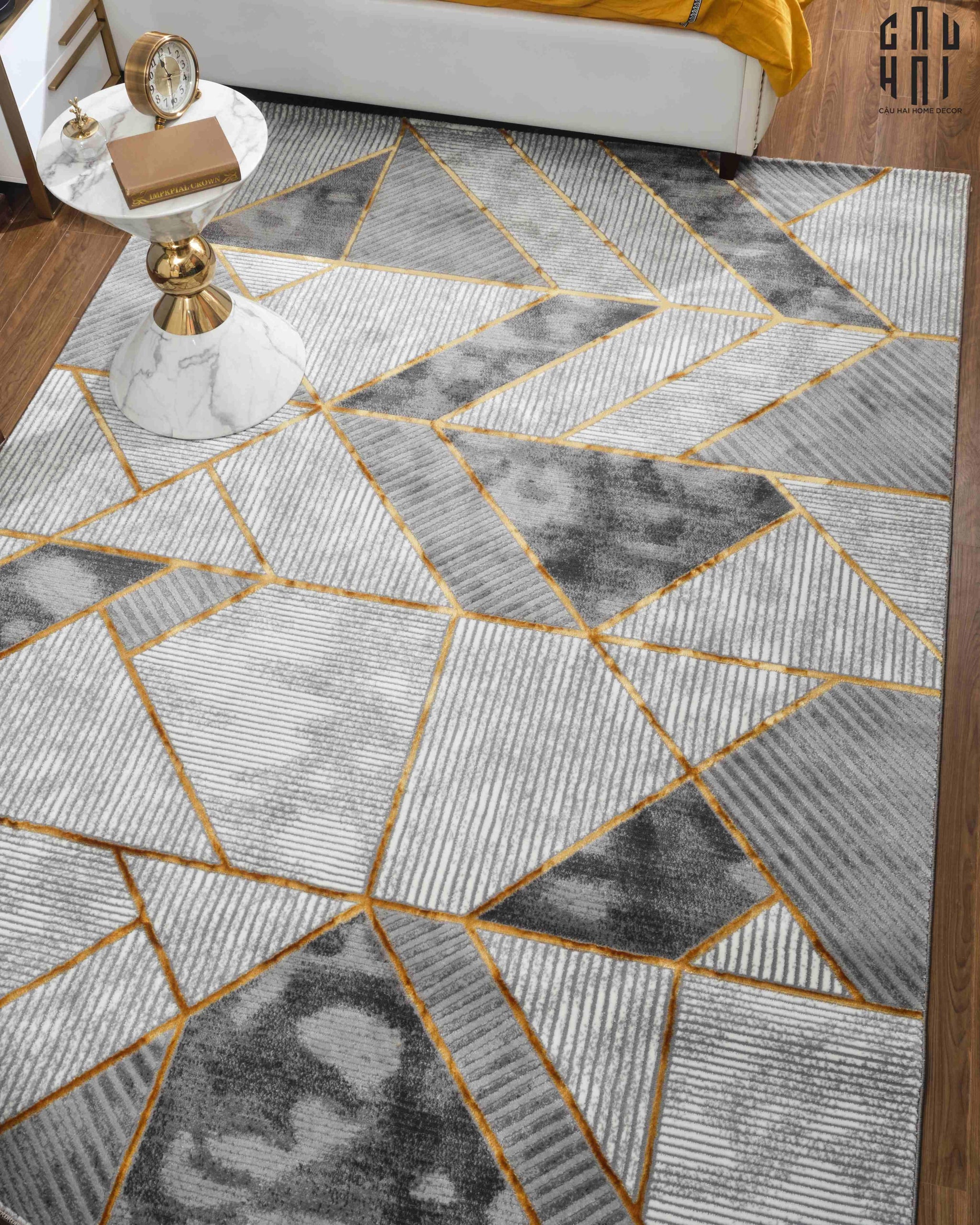 THẢM SOFA POLYGON GOLD PREMIUM 2M-2M9 SS25-CẬU HAI HOME DECOR