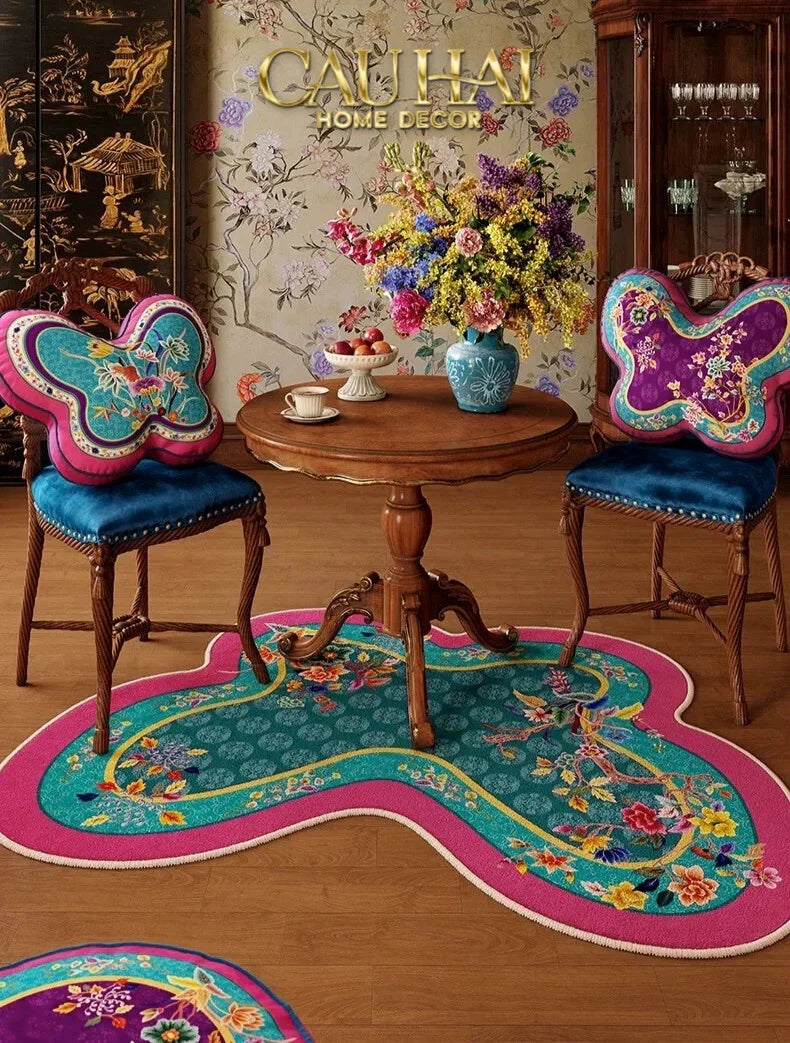 Thảm Sợi Dệt Gen10 80x107 Papillon Oriental Poetic Mixology – Floral Art Rug-CẬU HAI HOME DECOR