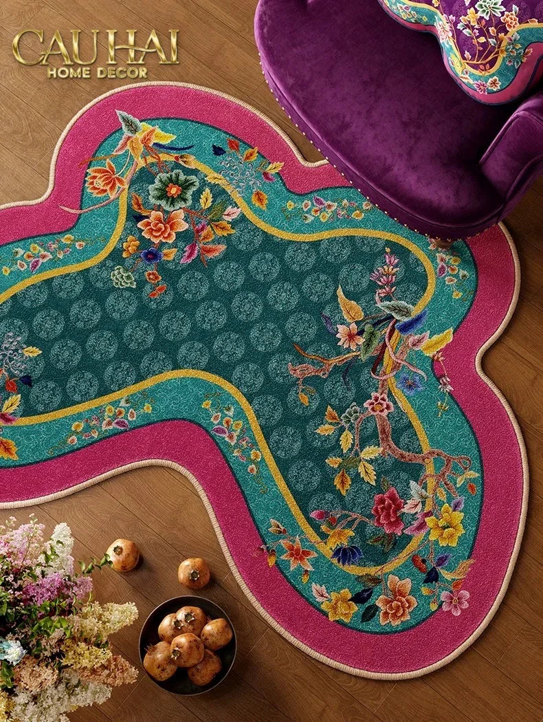 Thảm Sợi Dệt Gen10 80x107 Papillon Oriental Poetic Mixology – Floral Art Rug-CẬU HAI HOME DECOR