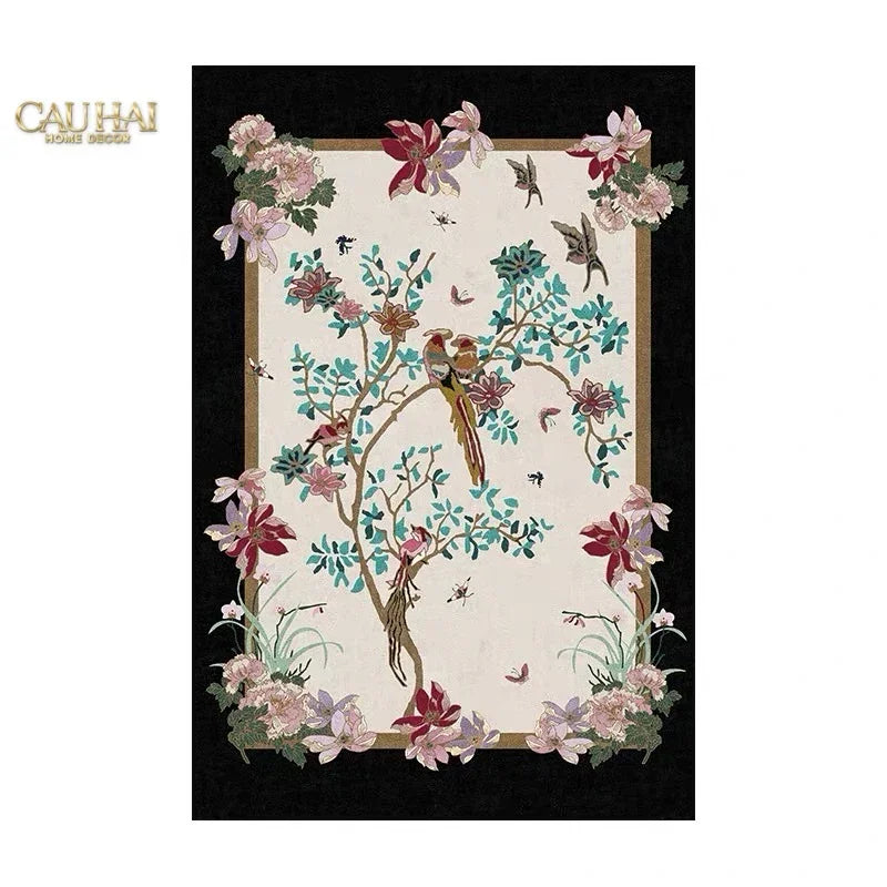 Thảm Trải Sàn Nhung Bỉ 140X200/160X230 - Nocturne Avian Impériale Rectangular-CẬU HAI HOME DECOR