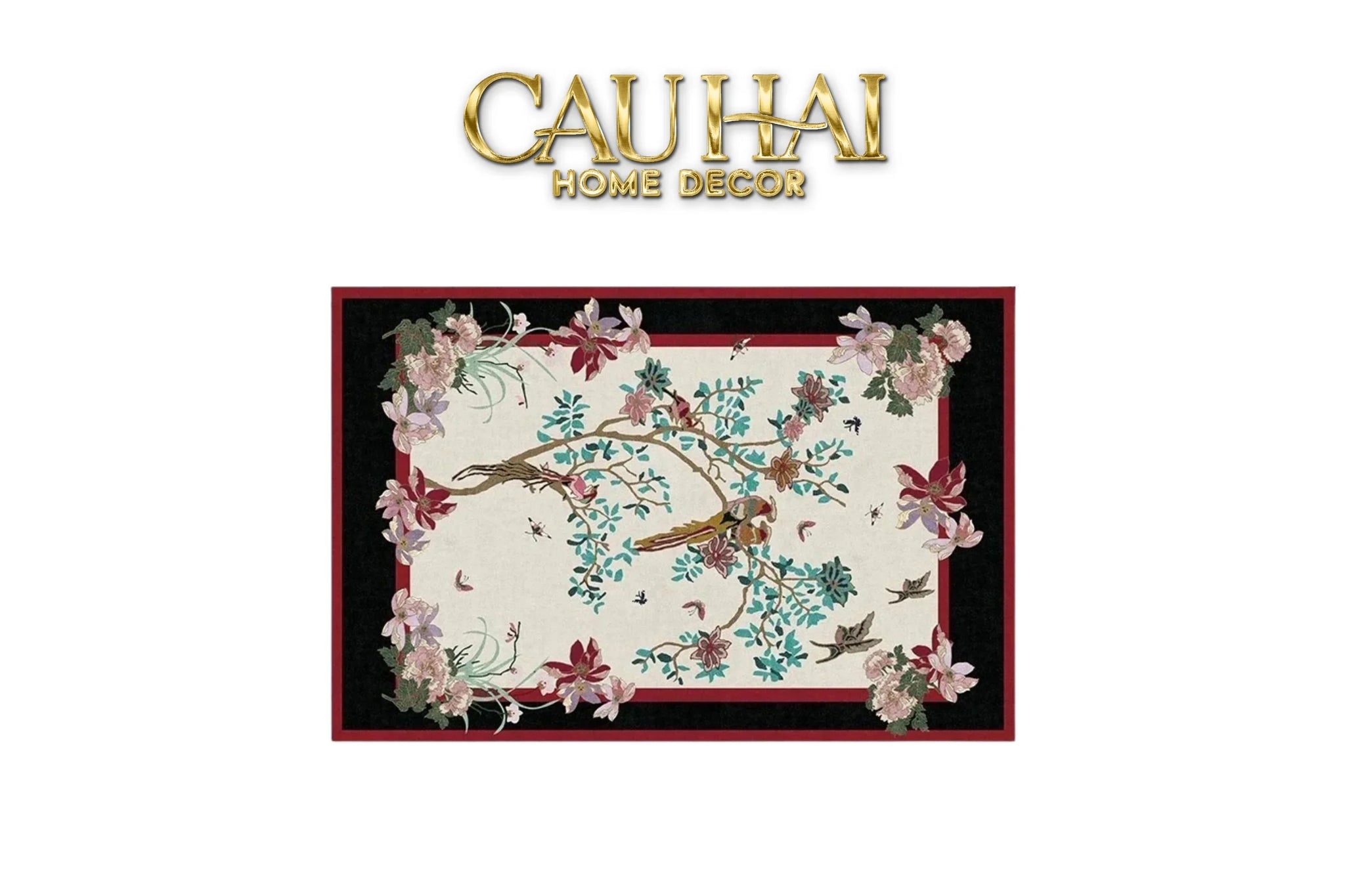 Thảm Trải Sàn Nhung Bỉ 140X200/160X230 - Nocturne Avian Impériale Rectangular-CẬU HAI HOME DECOR