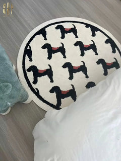 Thảm Tròn Dệt Kim D120/160 - Noble Caniche-CẬU HAI HOME DECOR