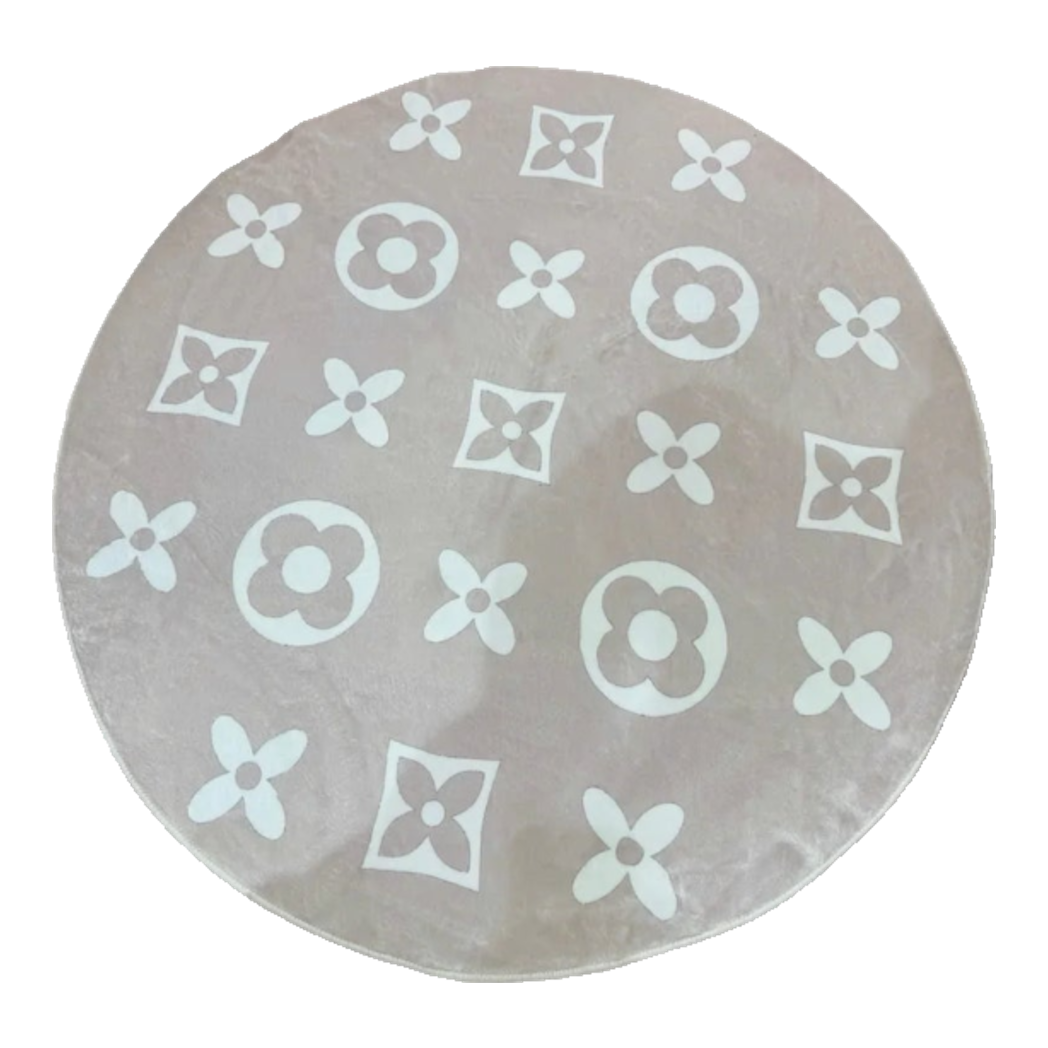 Knitted Round Rug - Le Beige Fleur de Monogram D100/120