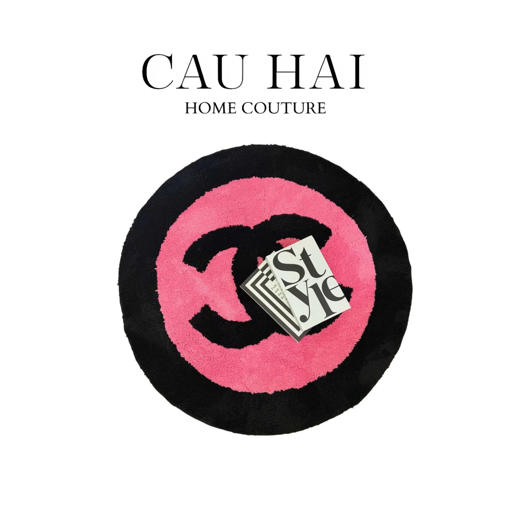 THẢM TRÒN LÔNG DỆT D100 - BLACKPINK COCO-CẬU HAI HOME DECOR
