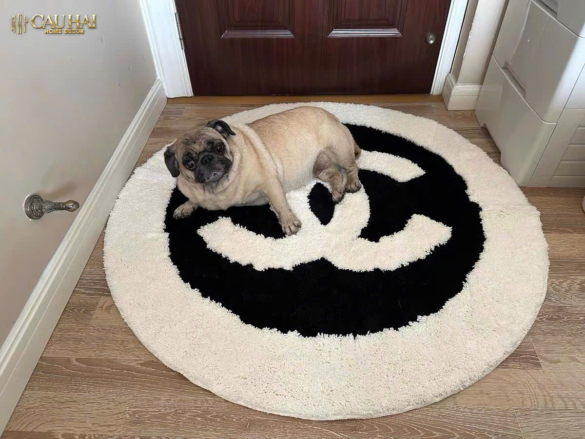 THẢM TRÒN LÔNG DỆT D100 - SIGNATURE COCO-CẬU HAI HOME DECOR