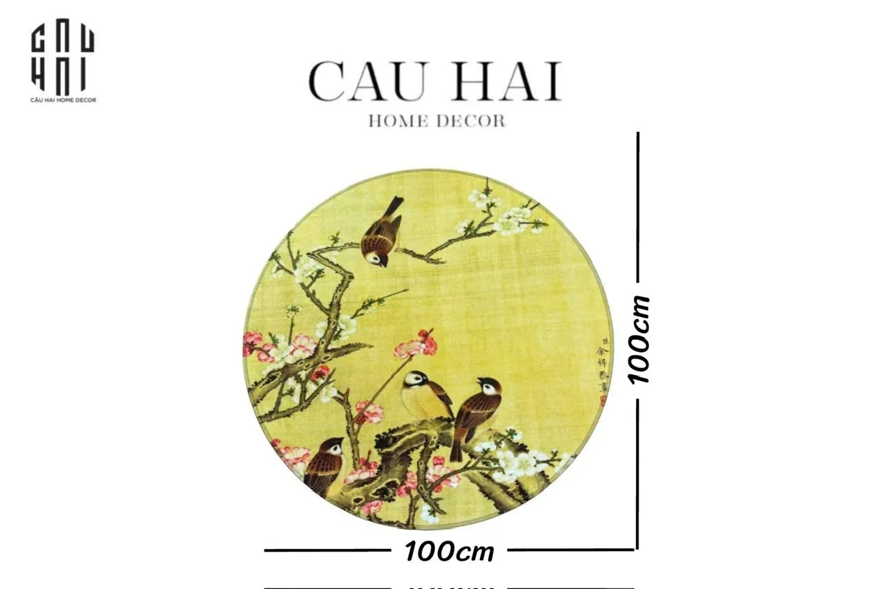 THẢM TRÒN NHUNG BỈ D100 - ROUND CARPET KIM TƯỚC-CẬU HAI HOME DECOR