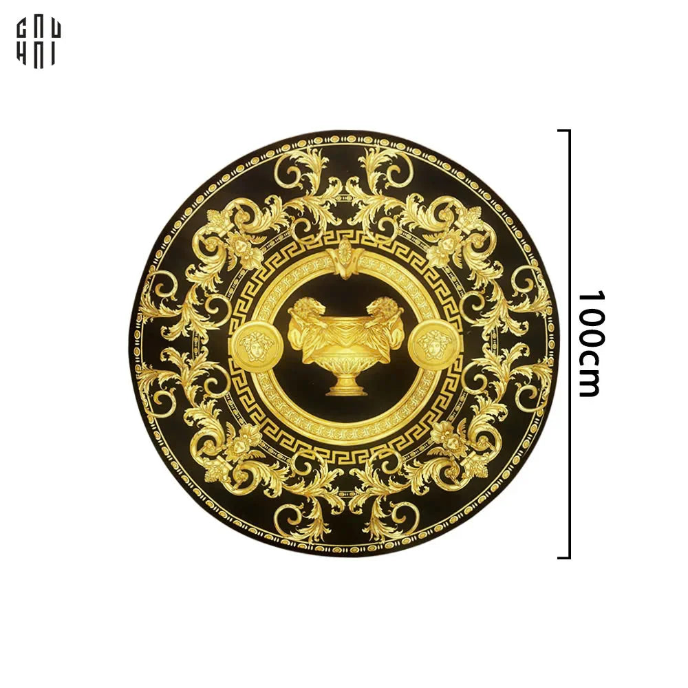 THẢM TRÒN NHUNG BỈ D100 TRẢI SÀN - ROUND CARPET GIANNI VERS. BAROQUE - POWER. &. LOYALTY-CẬU HAI HOME DECOR