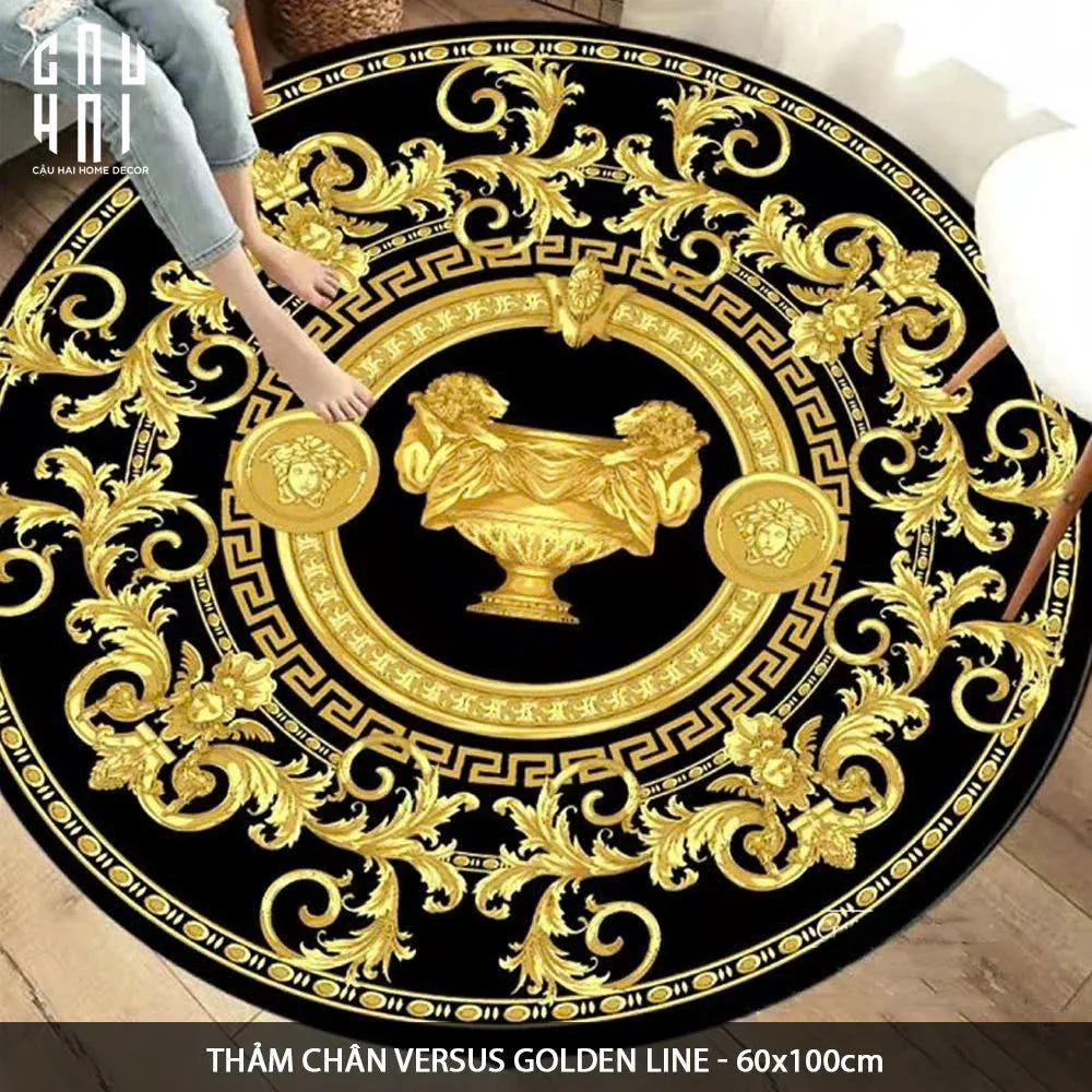 THẢM TRÒN NHUNG BỈ D100 TRẢI SÀN - ROUND CARPET GIANNI VERS. BAROQUE - POWER. &. LOYALTY-CẬU HAI HOME DECOR