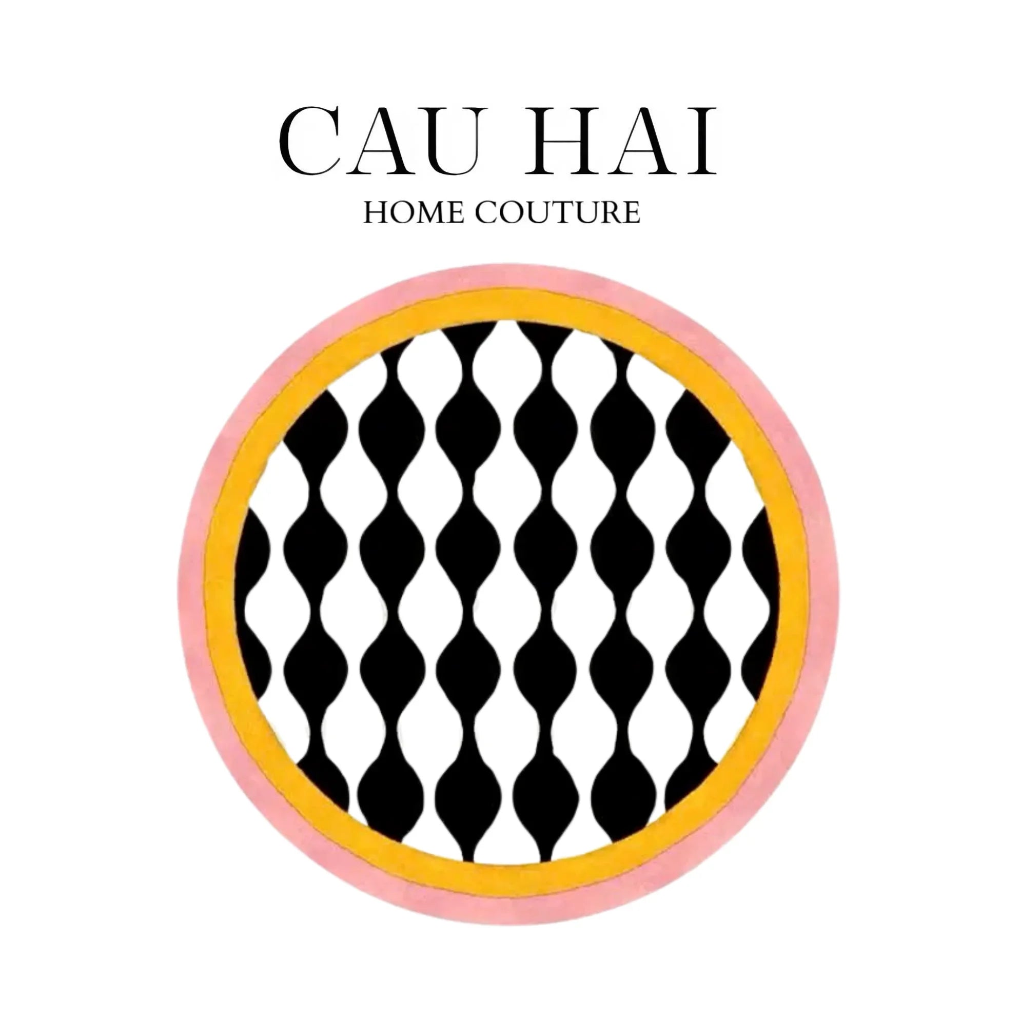 Thảm Tròn Nhung Bỉ D120 - Illusion Circle-CẬU HAI HOME DECOR